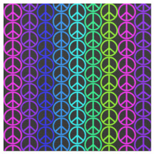 Tissu Symbole de la paix enseigne hippie pacifique. Stru