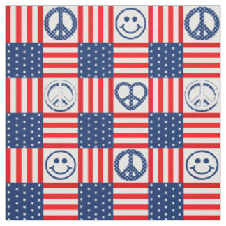 Tissu Symbole de la paix hippy Pacifique drapeau américa
