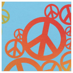 Tissu Symbole de paix arc-en-ciel Coeur