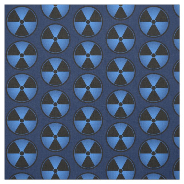 Tissu Symbole de rayonnement bleu (Échantillon)