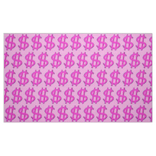 Tissu Symbole dollar rose