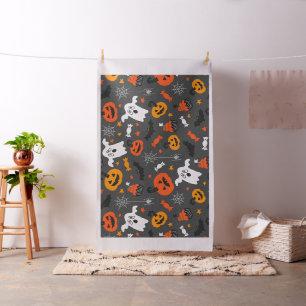 Tissu Symboles d'Halloween motif