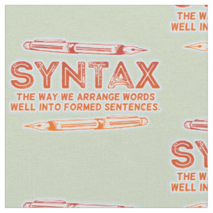 Tissu Syntaxe Funky Structure de la phrase Grammaire