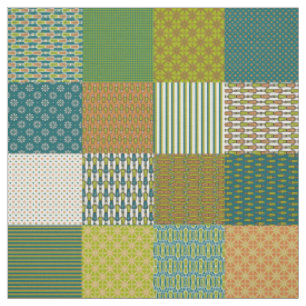 Tissu Tambours de jungle chic motif ethnique faux patchw
