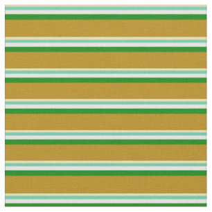 Tissu Tan, Aquamarine, White, Green et Dark Goldenrod