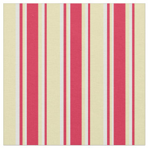 Tissu Tan, Crimson et Motif Cyan clair