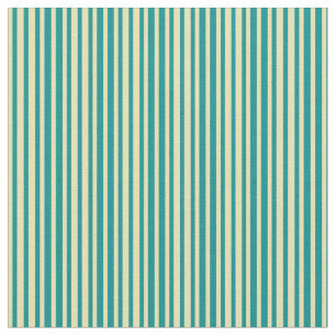 Tissu Tan et Cyan foncé Lignes/Motif de bandes