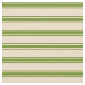 Tissu Tan et Motif vert