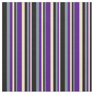 Tissu Tan, Indigo, gris ardoise clair et Motif noir