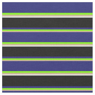 Tissu Tan, vert, bleu nuit, noir et blanc