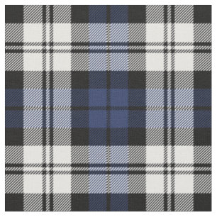 Tissu Tartan à carreaux bleu marine et blanc Black Watch