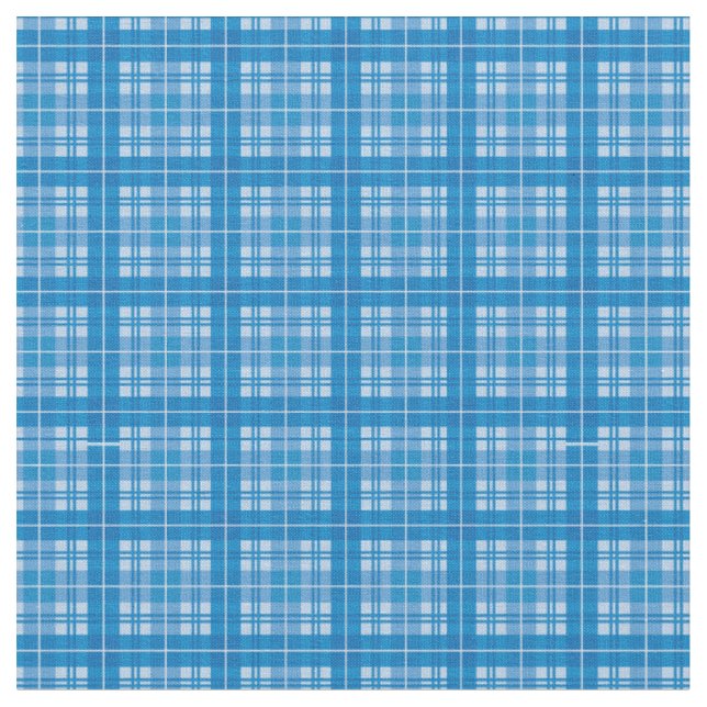 Tissu Tartan bleu brillant En vichy plaid (Fermer)