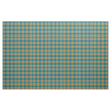 Tartan bleu turquoise et jaune or plaid