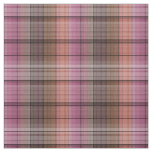 Tissu Tartan brun rouge