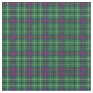 Tissu Tartan Clan Duncan Plaid Motif Green Check