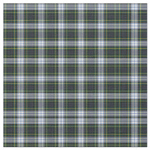 Tissu Tartan Clan Gordon Plaid Motif Blanc Bleu Vert