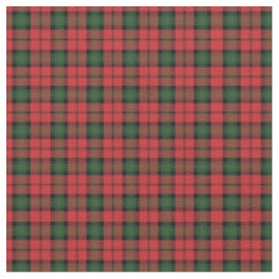 Tissu Tartan Clan Kerr Plaid Red Green Check