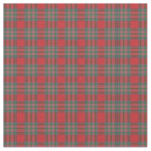 Tissu Tartan Clan MacBean Plaid Motif Red Green Check