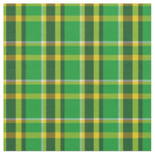 Tissu Tartan d'impression en Motif vert jaune