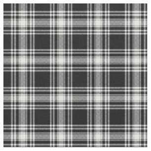Tissu Tartan moderne noir et blanc de Menzies