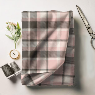 Tissu Tartan Motif rose et gris ID210