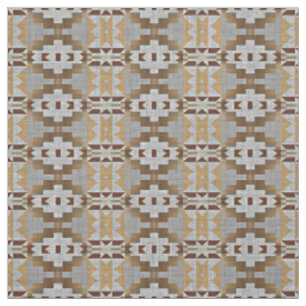 Tissu Taupe Beige Tan foncé gris Brown Aspect ethnique