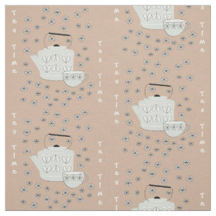 Tissu Tea Time Mets La Bouteille