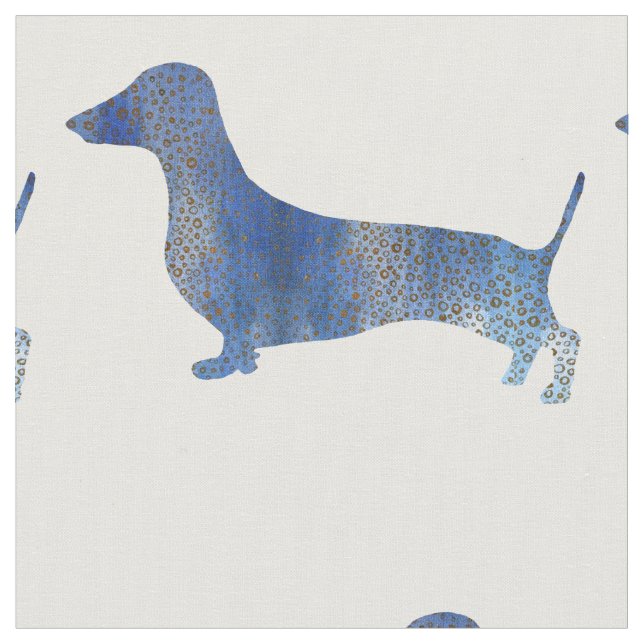 Tissu Teckel bleu (Fermer)