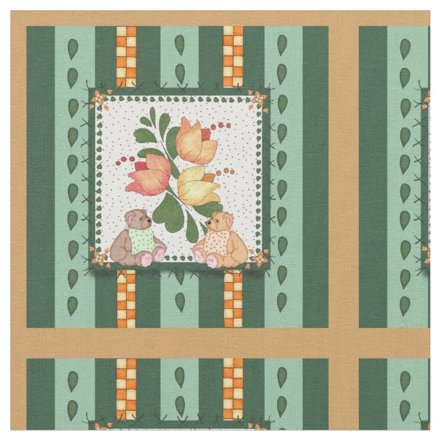 Tissu Teddy Bear Motif (Fermer)