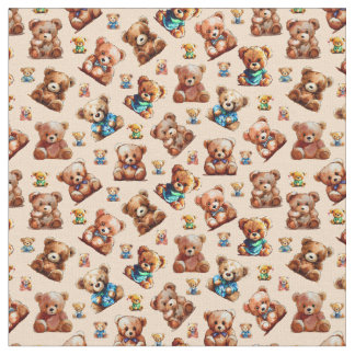 Tissu Teddy Bear Motif sans couture pour enfants