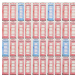 Tissu Téléphones britanniques rouges