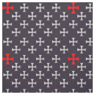 Tissu Templiers noirs Température Masonic Argent rouge v