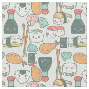 Tissu tempura de sushi vert kawaii mignon