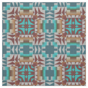 Tissu Tendre le motif de mosaïque de Bohème ethnique