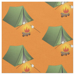 Tissu Tente de camping et Motif de feu de camp