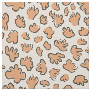 Tissu Terrazzo Organique Dense   Abricot Sourd Abstrait