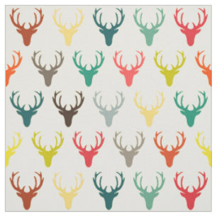 Tissu tête de cerf rétro crème simple