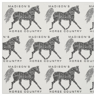 Tissu Texte facultatif de cheval de trot de motif tribal