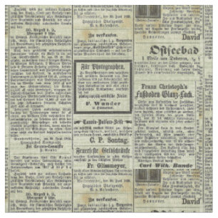 Tissu Textile allemand vintage de journal