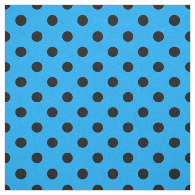 Tissu Textile Pois noir bleu (Échantillon)