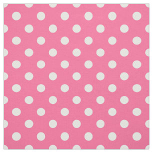 Tissu Textile Pois rose