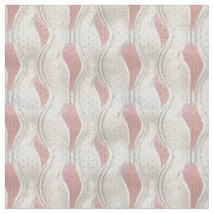 Tissu Texture abstraite gras 3D métallique rouge et crèm