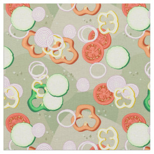 Tissu Texture avec des tranches de légumes