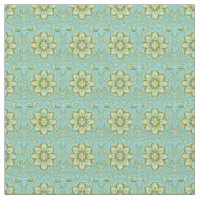 Tissu thaïlandais de vert bleu de brocards