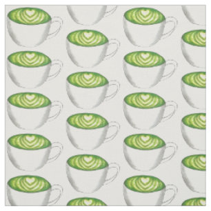 Tissu Thé japonais Matcha Green Latte Teacup Foin