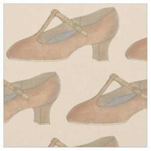 Tissu Théâtre musical Tan T-Strap Caractère Danse Chauss