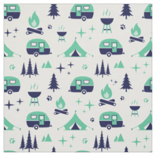 Tissu Thème du camping