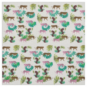 Tissu Tigres Brown roses