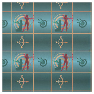 Tissu Tir à l'arc et flèche - Motif vert