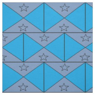Tissu Tissu, bleu et gris avec étoiles